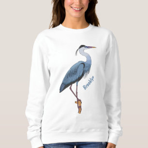 Sweatshirt Illustration du grand héron bleu
