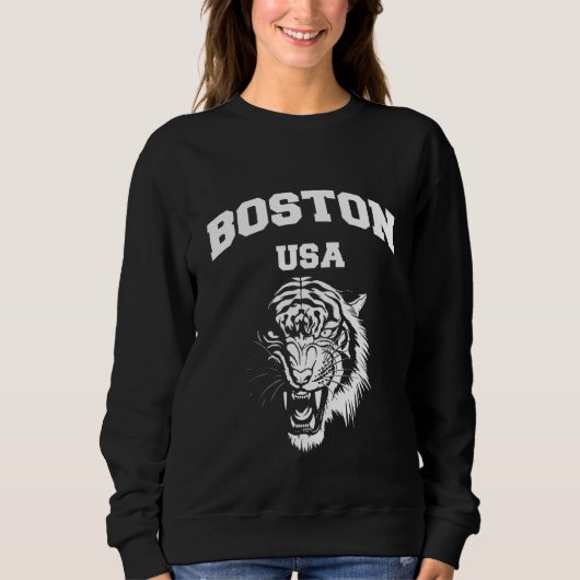 Sweatshirt Illustration Du Massachusetts De Boston Avec Graph (Devant)