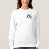 Sweatshirt Illustration du nom du chien de race (Devant)
