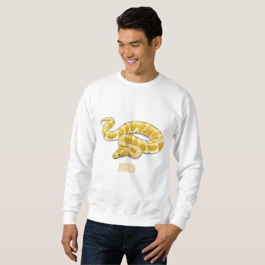 Sweatshirt Illustration du serpent python birman (Devant entier)