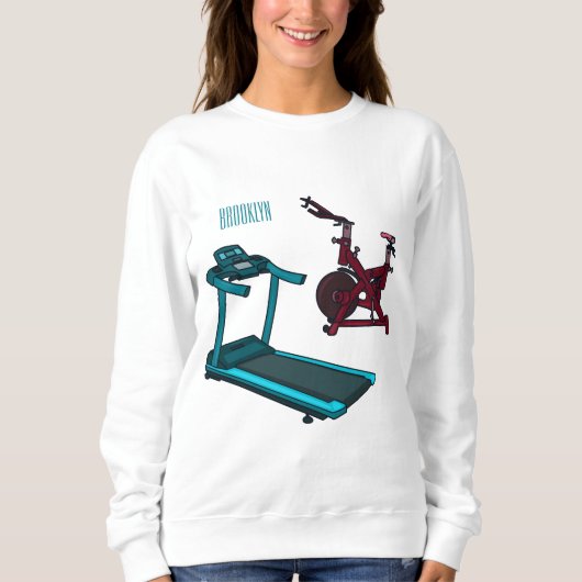 Sweatshirt Illustration du tapis roulant et de la bande dessi (Devant)