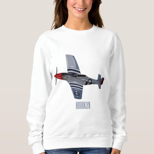 Sweatshirt Illustration d'un avion de chasse-bombardier (Devant)