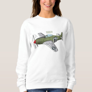Sweatshirt Illustration d'un avion militaire