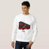Sweatshirt Illustration d'un bus à deux étages (Devant entier)