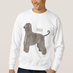 Sweatshirt Illustration d'un chien hound afghan