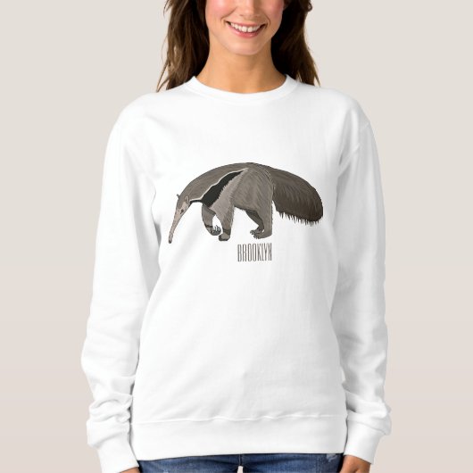 Sweatshirt Illustration d'un dessin animé d'Anteater (Devant)