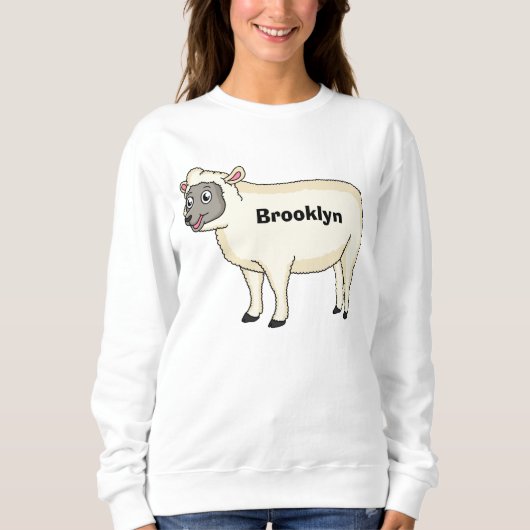 Sweatshirt Illustration d'un mouton joyeux (Devant)