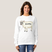 Sweatshirt Illustration d'un mouton joyeux (Devant entier)