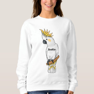 Sweatshirt Illustration d'un oiseau de cokatoscope à crête de
