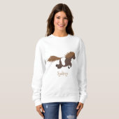 Sweatshirt Illustration d'un poney de Shetland mignon (Devant entier)