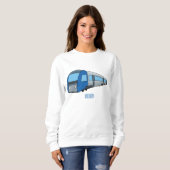 Sweatshirt Illustration d'un train électrique (Devant entier)