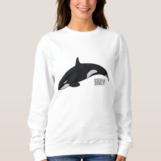 Sweatshirt Illustration d'une baleine tueuse (Devant)