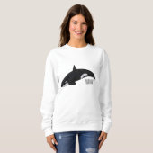 Sweatshirt Illustration d'une baleine tueuse (Devant entier)