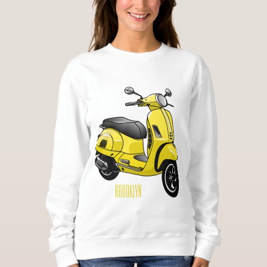 Sweatshirt Illustration d'une moto cyclable (Devant)