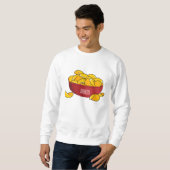 Sweatshirt Illustration d'une puce de pomme de terre (Devant entier)