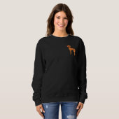 Sweatshirt Illustration hongroise du dessin animé d'un chien (Devant entier)