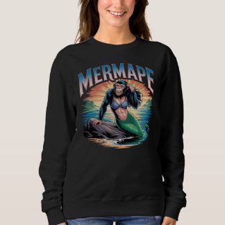 Sweatshirt Illustration Mermape Combo Créature Drôle