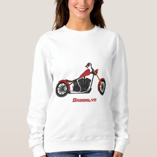 Sweatshirt Illustration motocyclette de style hélicoïdal (Devant)