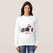 Sweatshirt Illustration motocyclette de style hélicoïdal (Devant entier)