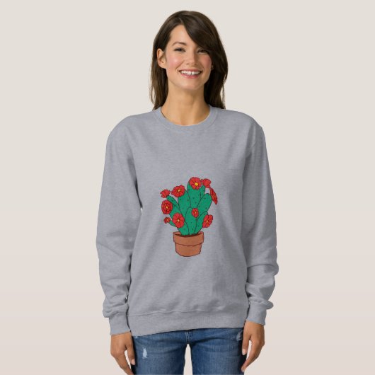 Sweatshirt Illustration of cacti (Devant entier)