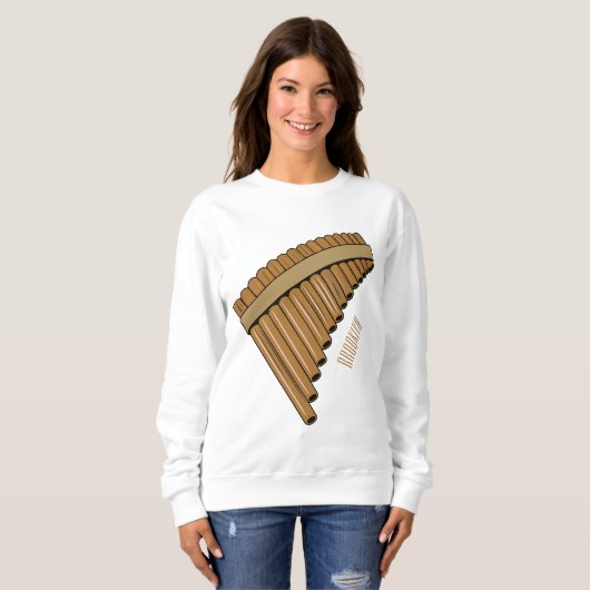 Sweatshirt Illustration Pan flûte / panpipes (Devant entier)