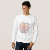 Sweatshirt Illustration pastel du cœur (Devant entier)