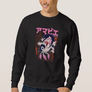 Sweatshirt Illustration rétro d'Amabie Yokai Folklore japonai