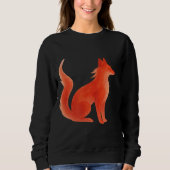 Sweatshirt Illustration Serene Watercolor Fox (Devant)