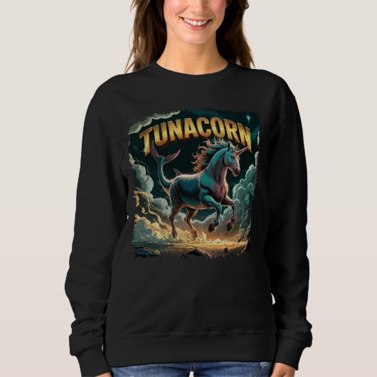 Sweatshirt Illustration Tunacorn Combo Créature Drôle (Devant)