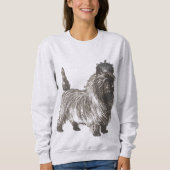 Sweatshirt Illustration Vintage de Cairn Terrier Puppy Dog (Devant)