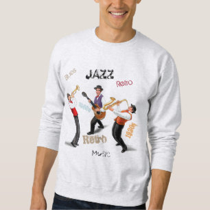 Sweatshirt Illustration Vintage de musique rétro des musicie