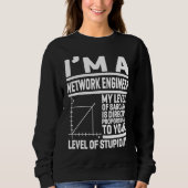 Sweatshirt I'm A Network Engineer My Level Of Sarcasm Is Dire (Devant)