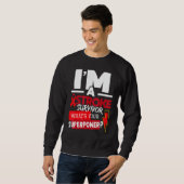Sweatshirt I'm A Stroke Survivor Stroke Awareness Red Ribbon (Devant entier)