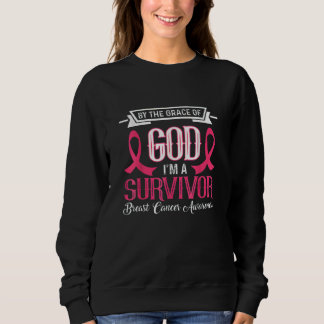 Sweatshirt I'm A Survivor Breast Cancer Awareness Pink Ribbon