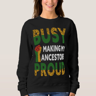 Sweatshirt I'm Black Excellence Leopard Black History Month