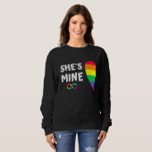 Sweatshirt Im Hers Shers Mine Correspondance Pour Pride Lesbi (Devant entier)