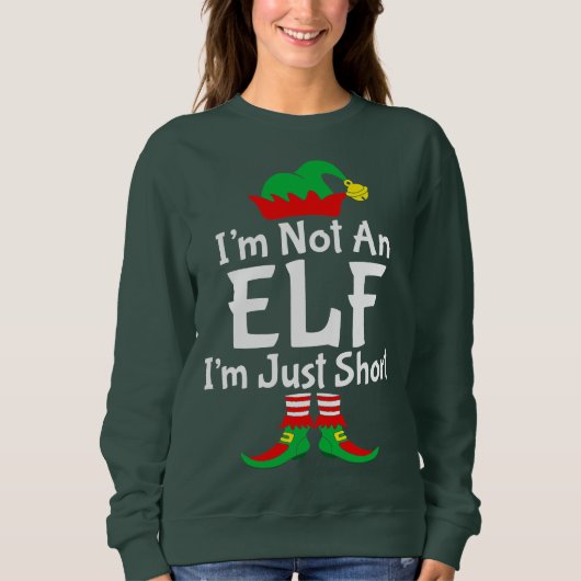 Sweatshirt I'm Not An Elf I'm Just Short - Funny Christmas Pa (Devant)
