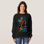 Sweatshirt I'm Ready To Crush First Grade Monster Truck Dinos (Devant entier)