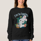 Sweatshirt I'm So EggStra Cute Easter Bunny Pun Funny Egg Hun (Devant)