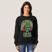 Sweatshirt Im So Vegan Broccoli  Vegetable Food Broccoli (Devant entier)