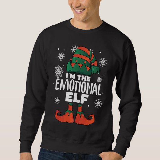 Sweatshirt I'm The Emotional Elf Christmas Elves Family Emo (Devant)