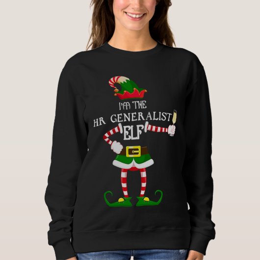 Sweatshirt I'm The HR Generalist Elf Matching Family  Wine Lo (Devant)