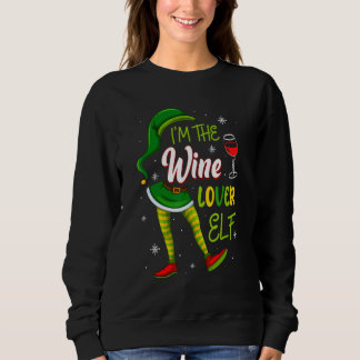 Sweatshirt I'm The Wine Lover Elf Matching Family Christmas H