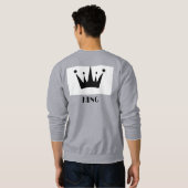 Sweatshirt Image Couronne noire de King personnalisées Gris d (Dos entier)