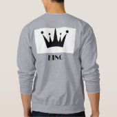 Sweatshirt Image Couronne noire de King personnalisées Gris d (Dos)