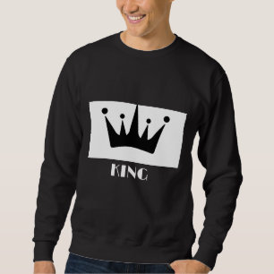 Sweatshirt Image de la Couronne couleur noire du texte person