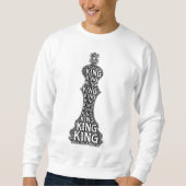 Sweatshirt Image du mot d'échecs King (Devant)