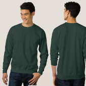 Sweatshirt Image replacée de couleur foncée masculine et unis