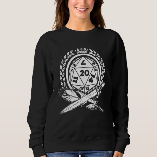 Sweatshirt Imaginaire D20 Dice Rpg Rôle Jouer Jeu Master Jeu (Devant)