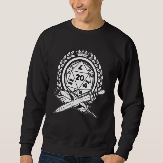 Sweatshirt Imaginaire D20 Dice Rpg Rôle Jouer Jeu Master Jeu (Devant)